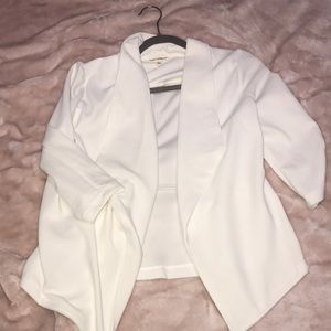White formal blazer